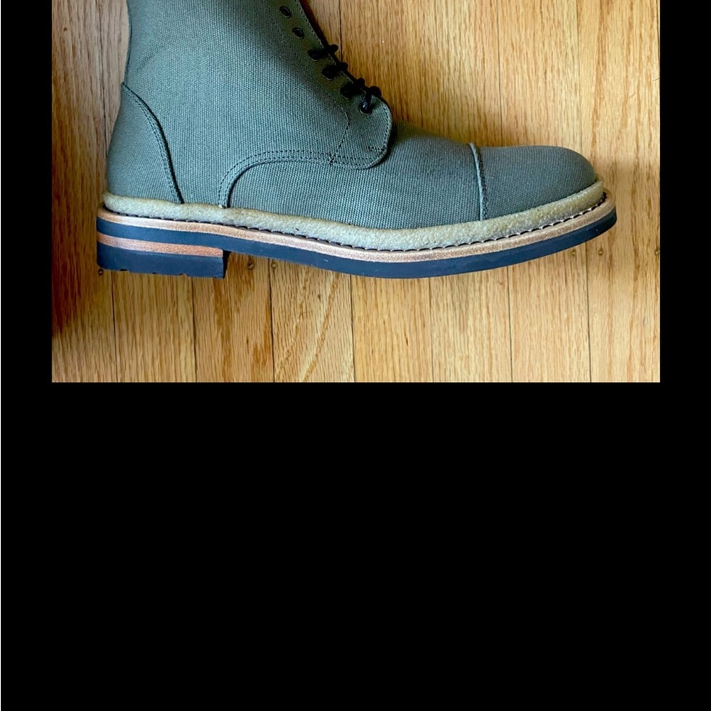 Men's Green Canvas Boots